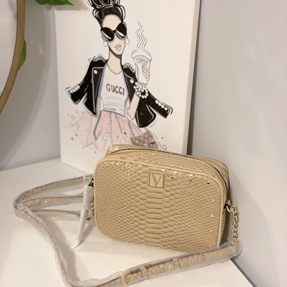 NEW!Victoria’s Secret- Sand Python Crossbody/Purse